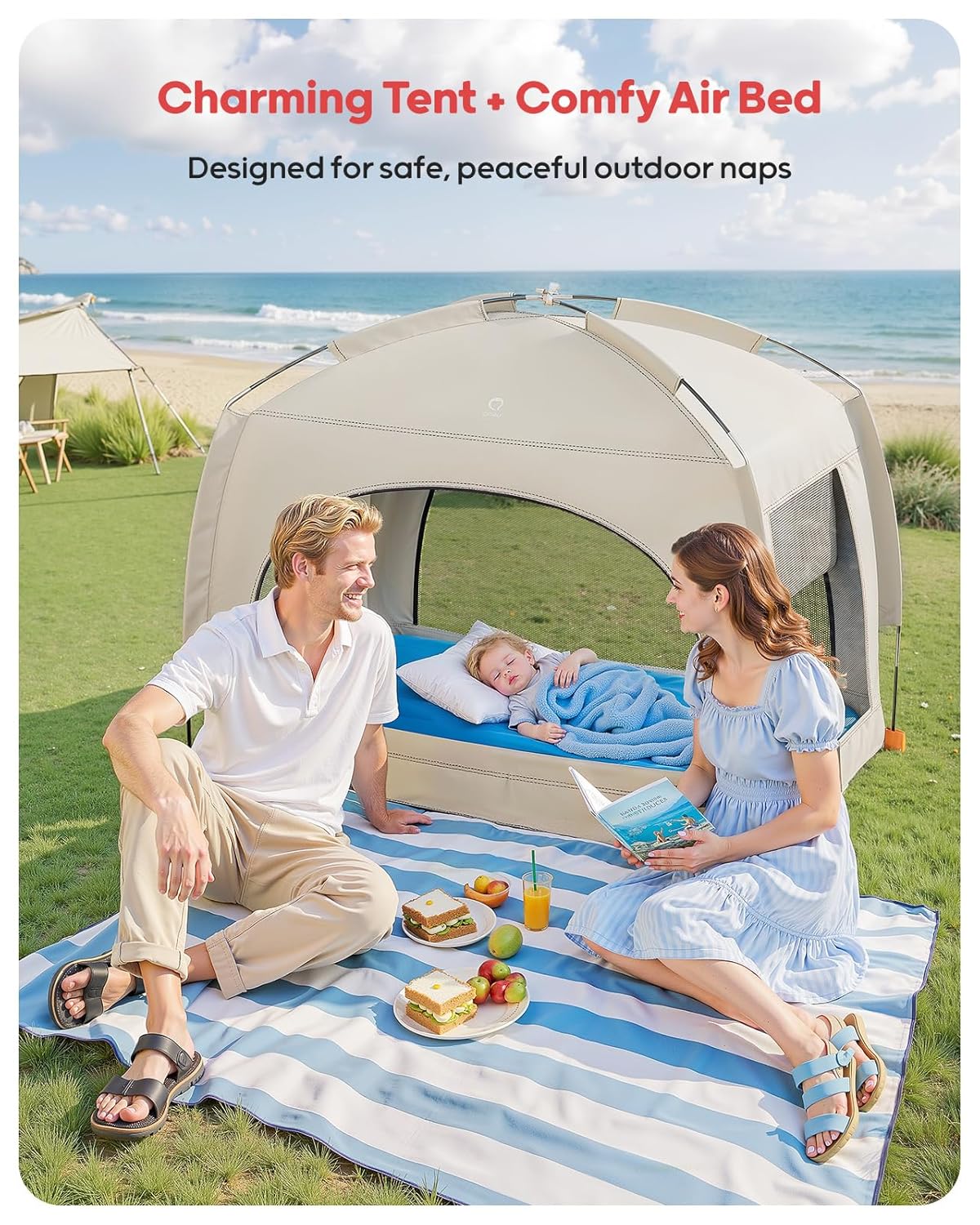 Inflatable Toddler Travel Bed with Tent