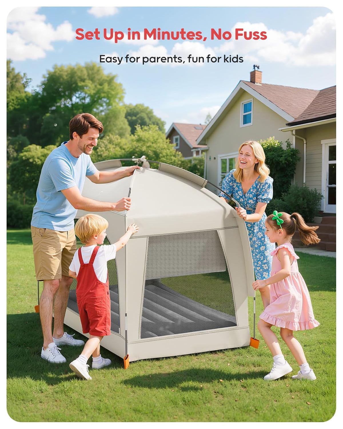 Inflatable Toddler Travel Bed with Tent