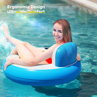 QPAU 2 Grip Handles Inflatable Pool Float