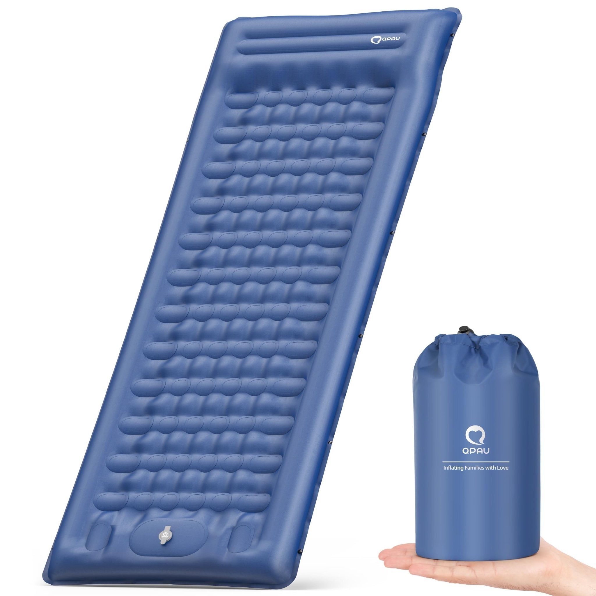 Camping Sleeping Pad - 76''x26'' with Built - in Foot Pump - QPAU
