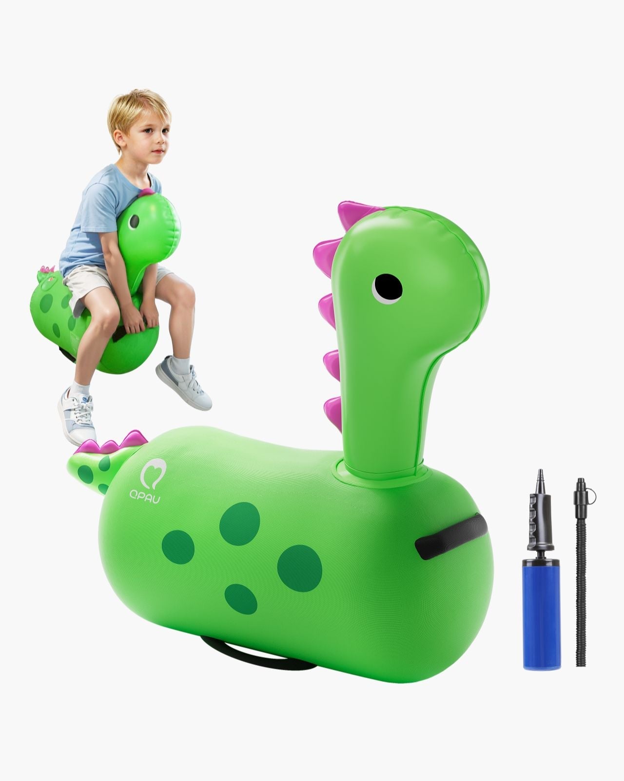 QPAU Dinosaur Bouncy Horse - Super Bouncy Ride - On Toy for Toddlers - QPAU