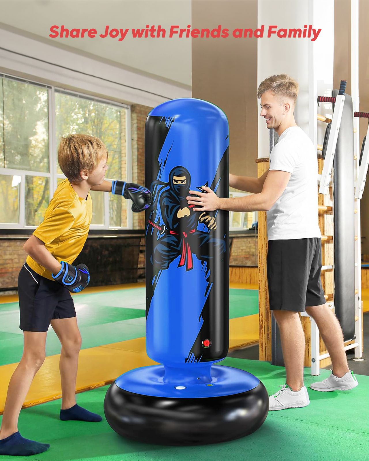QPAU Durable Kids Punching Bag with Gloves - QPAU