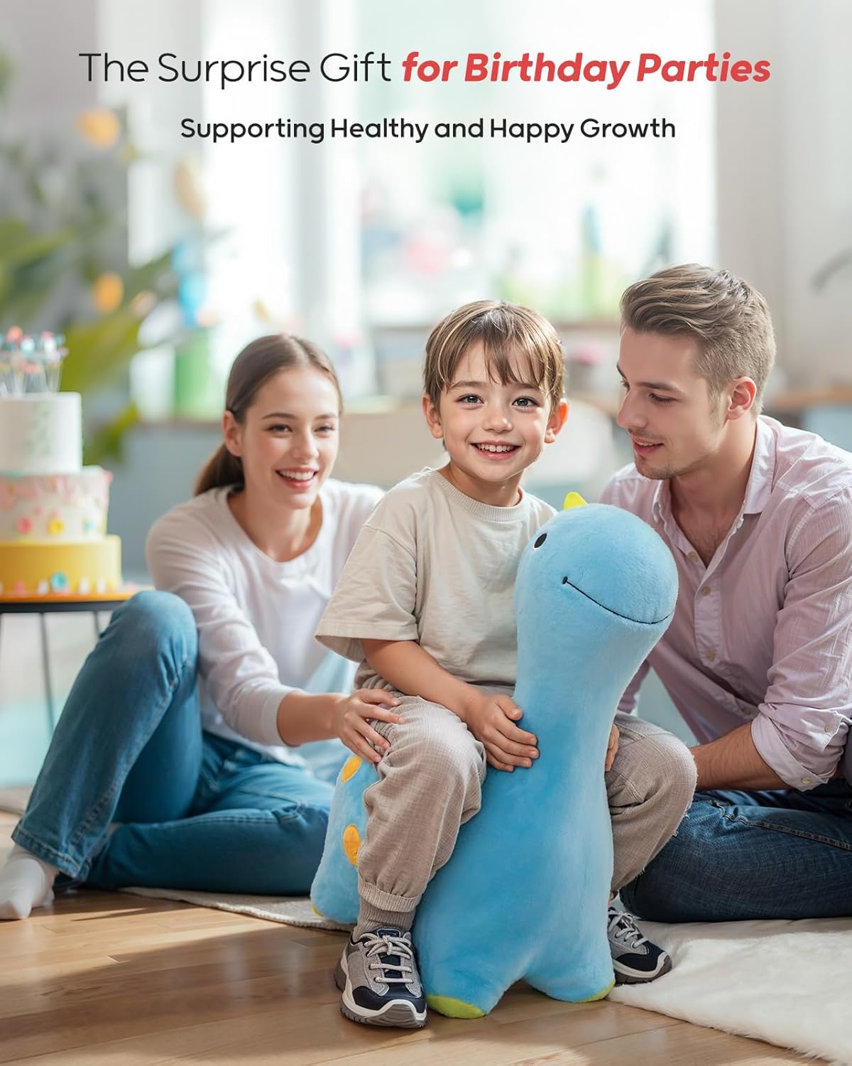 QPAU Inflatable Dinosaur Bouncy Horse - QPAU