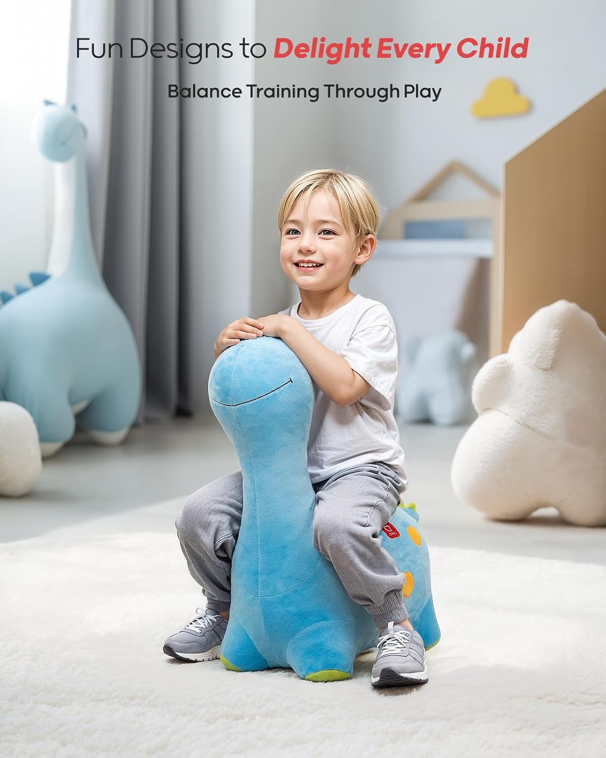 QPAU Inflatable Dinosaur Bouncy Horse - QPAU