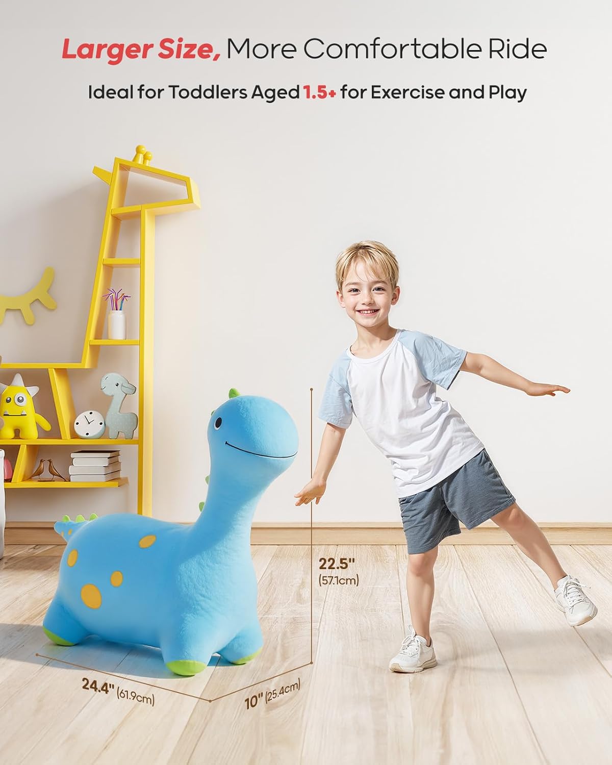 QPAU Inflatable Dinosaur Bouncy Horse - QPAU