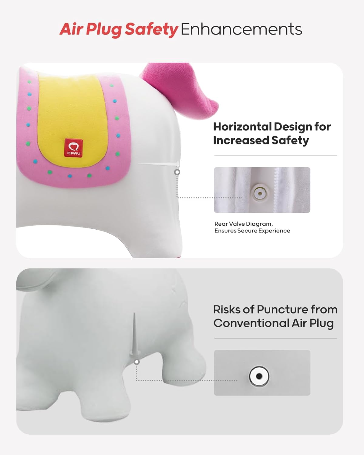 QPAU Inflatable Unicorn Bouncy Horse - QPAU