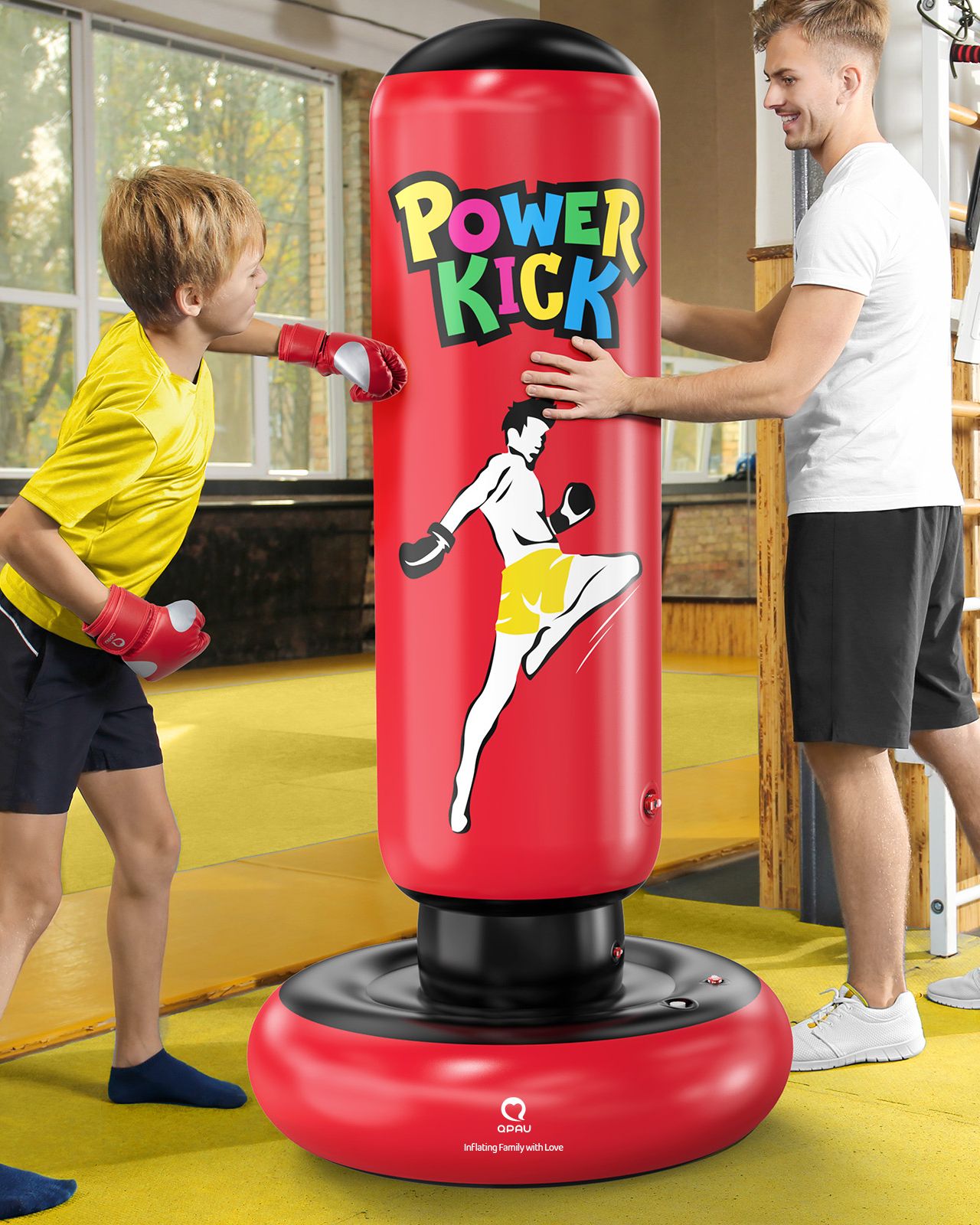 QPAU Larger Stable Punching Bag for Kids - QPAU