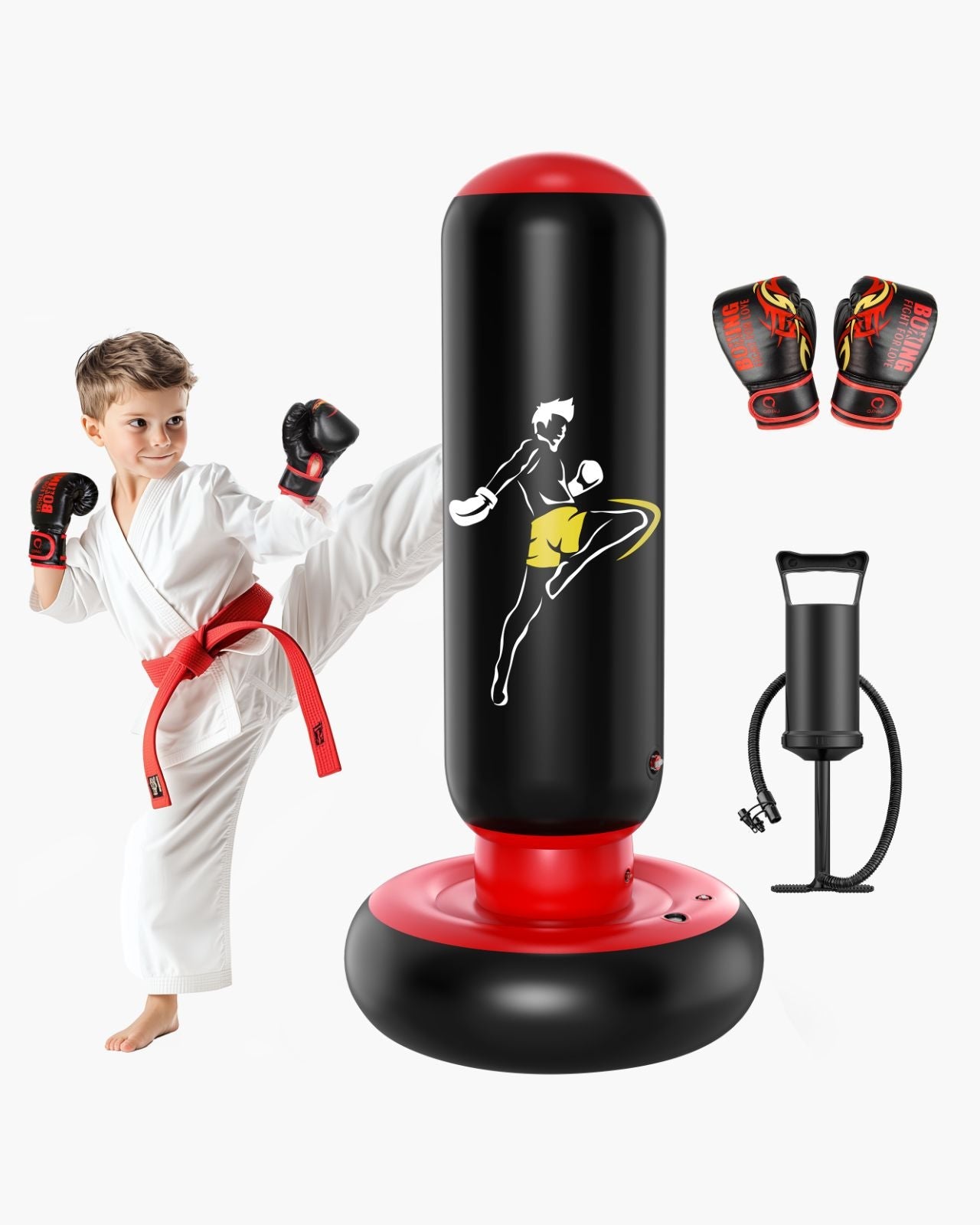 QPAU Larger Durable Punching Bag for Kids