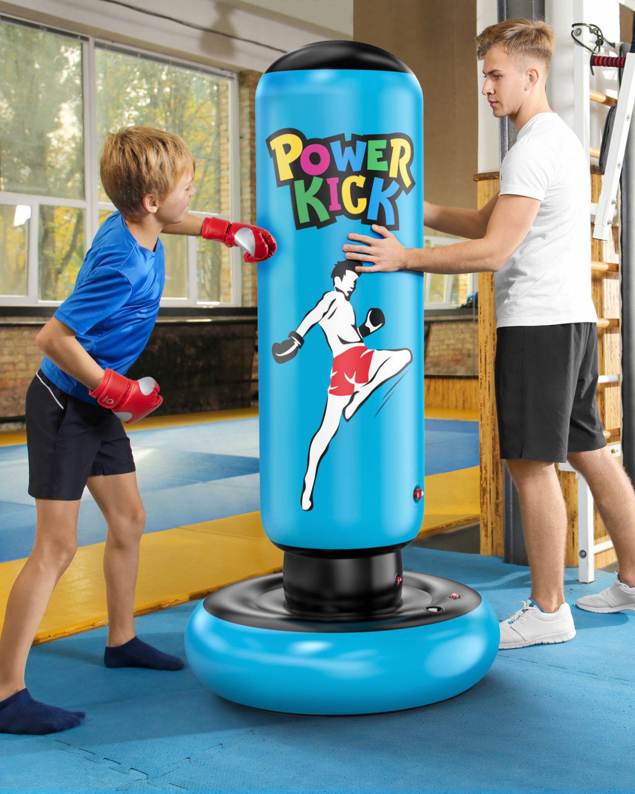QPAU Larger Stable Punching Bag for Kids - QPAU