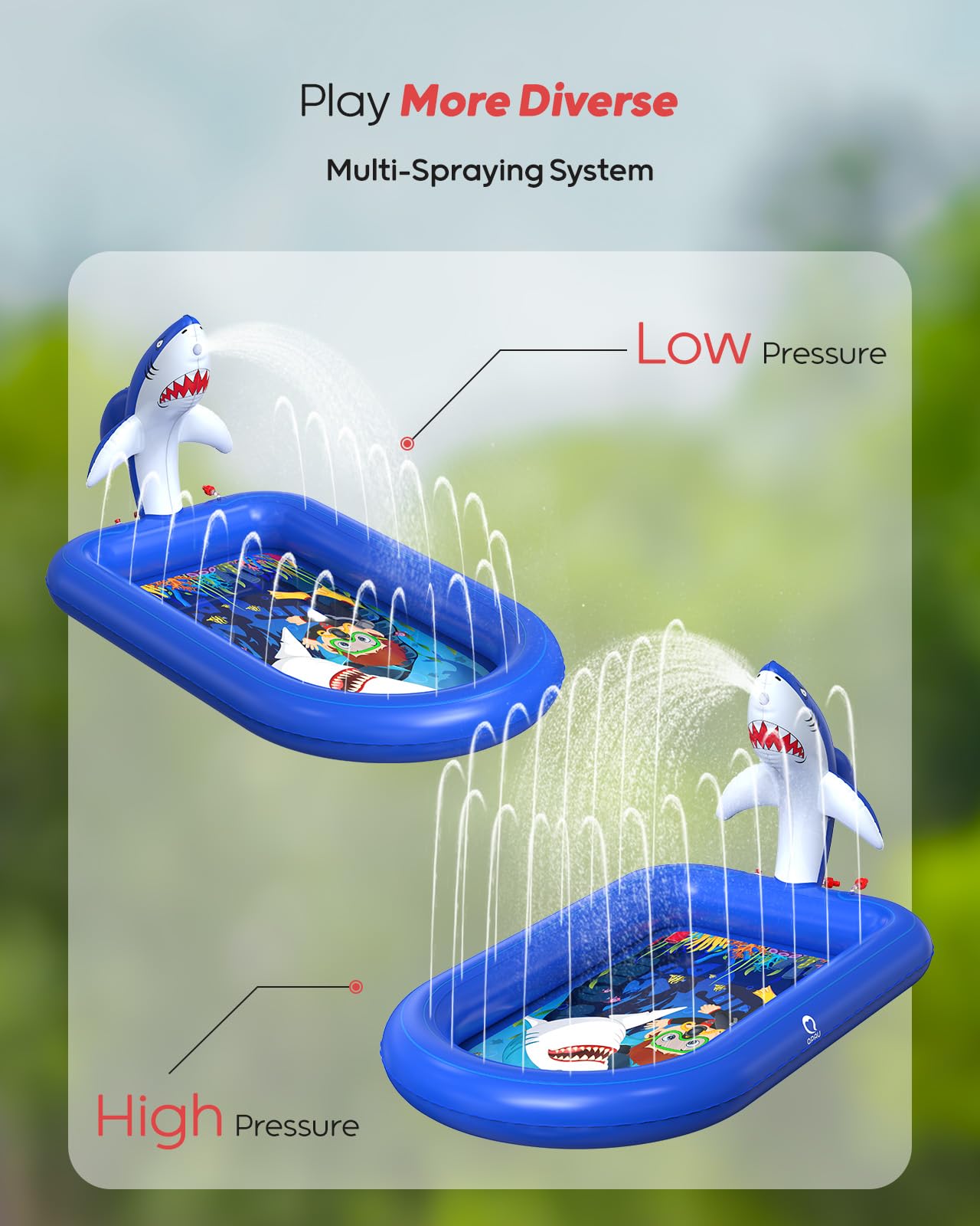 QPAU Splash Pads for Toddlers 1 - 3 - QPAU