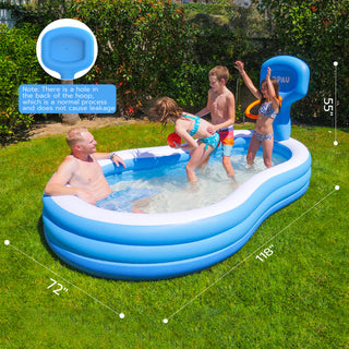 Hoops Inflatable Family Pool - QPAUSTORE
