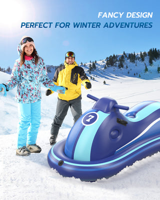 Giant Inflatable Snow Sled Snowmobile - Blue - QPAUSTORE