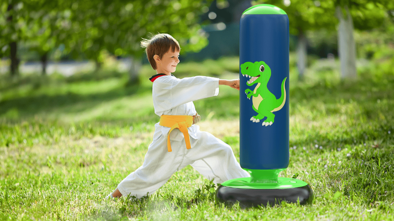 QPAU Dinosaur Punch Bag: The Perfect Fitness Adventure for Your Little Champion - QPAU