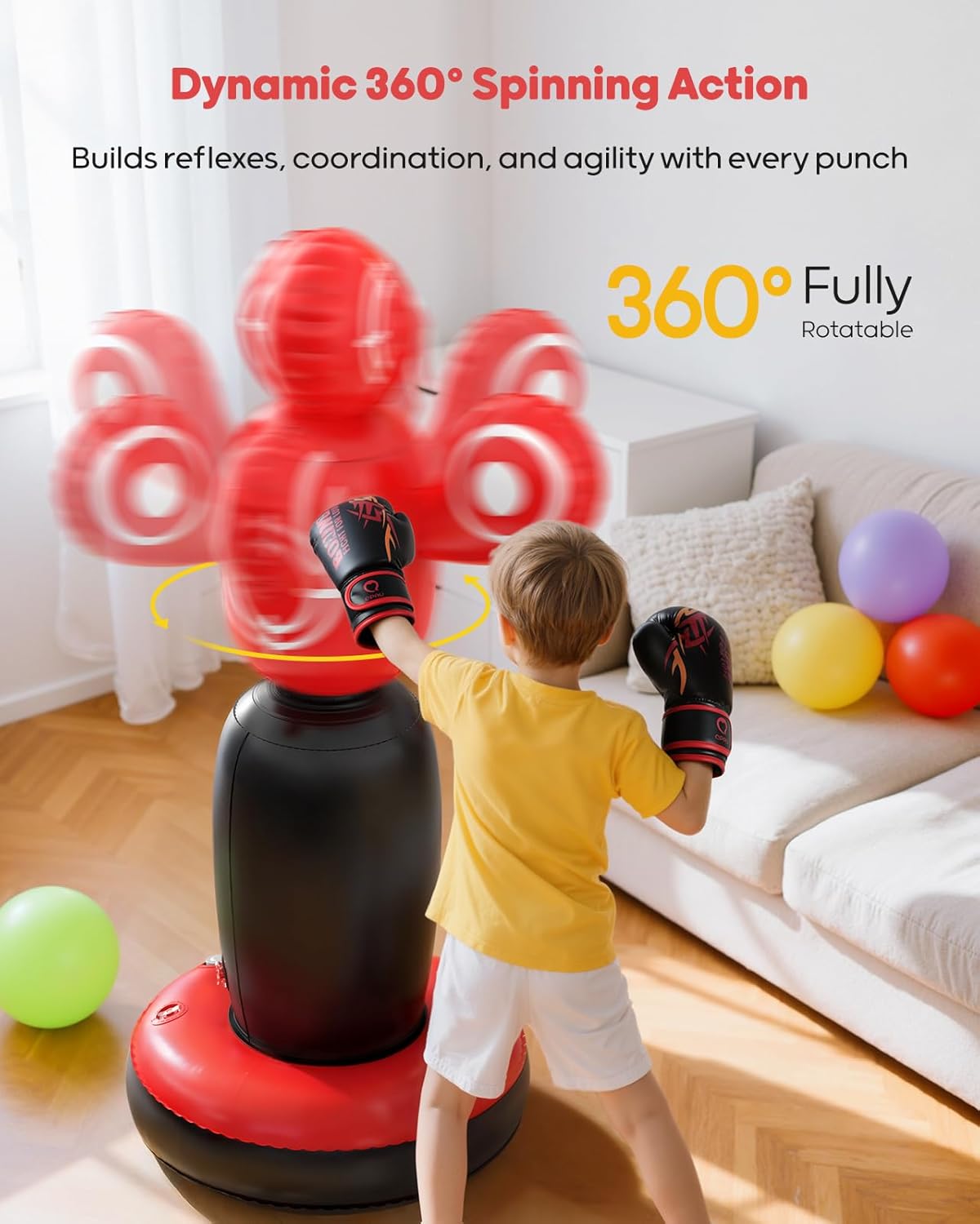 360° Rotatable Kids Punching Bag
