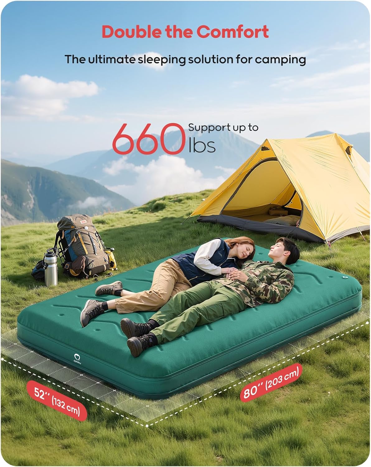 Double Size Air Mattress Camping Pad