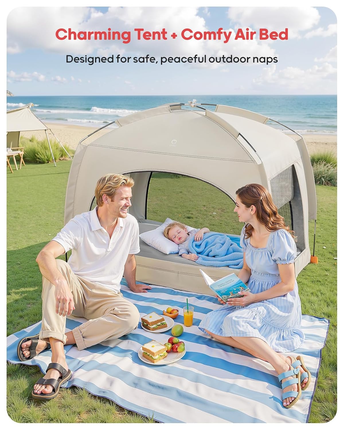Inflatable Toddler Travel Bed with Tent