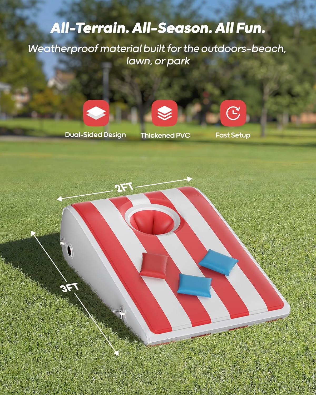 Inflatable Cornhole Board Set
