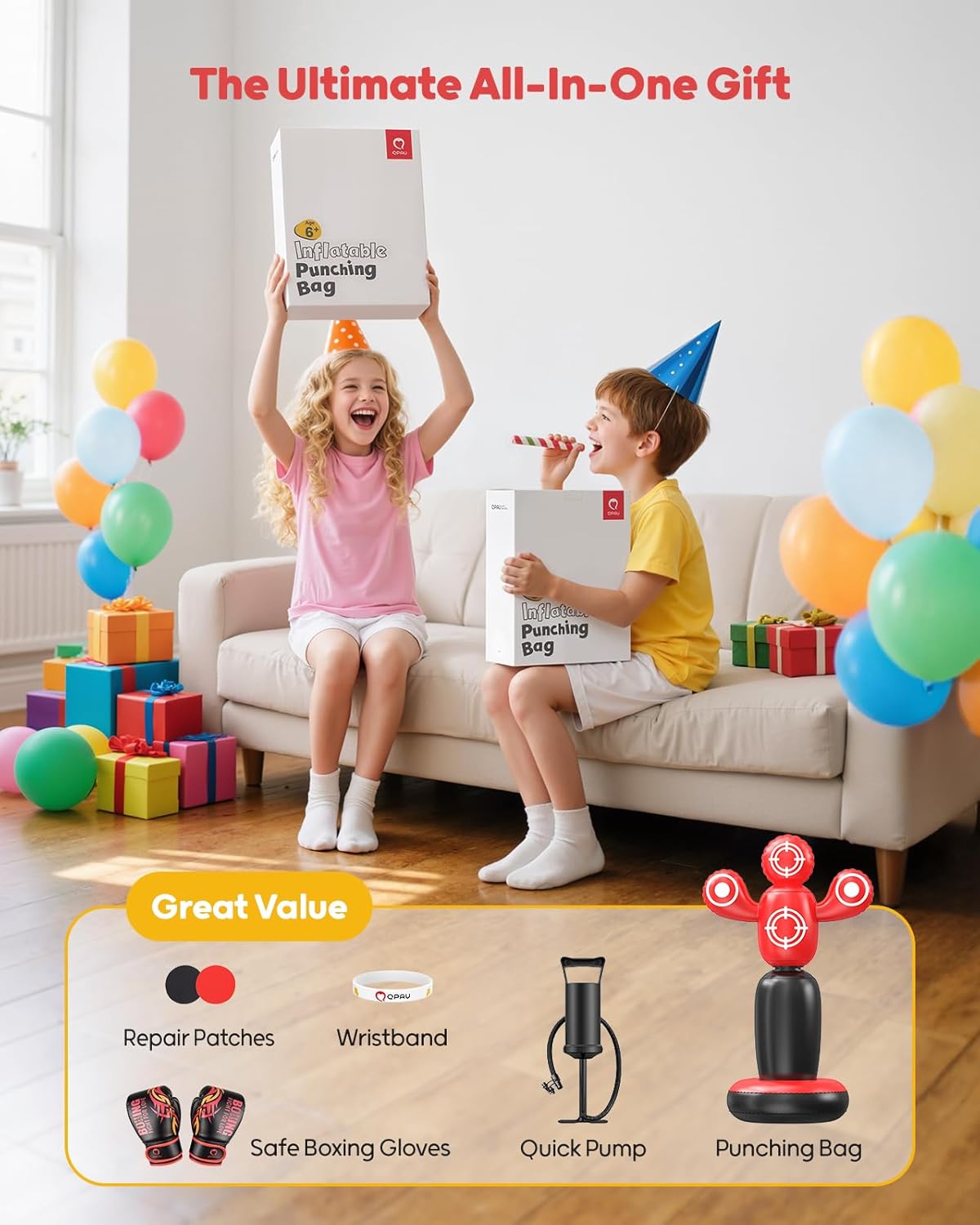 360° Rotatable Kids Punching Bag