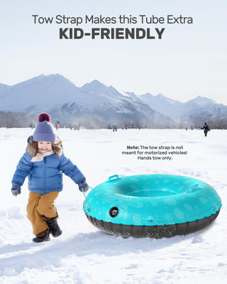 QPAU Snow Tube – Kid-Friendly Design with Tow Strap