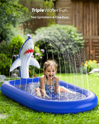 QPAU-Shark-Splash-Pad-Triple-Water-Fun-for-Kids