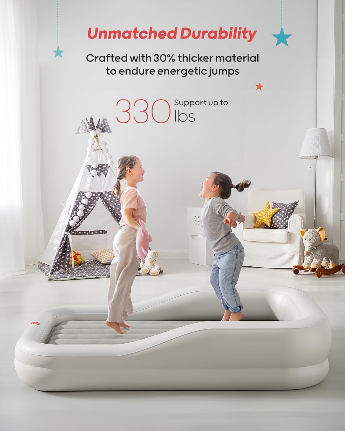 QPAU Inflatable Toddler Bed for Travel & Home Use QPAUSTORE