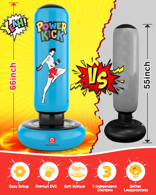 QPAU Larger Stable Punching Bag for Kids