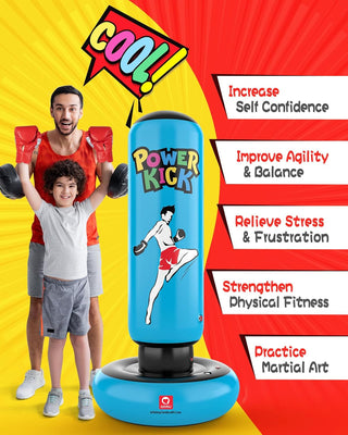 QPAU Larger Stable Punching Bag for Kids