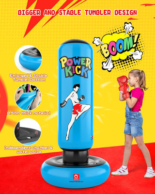 QPAU Larger Stable Punching Bag for Kids