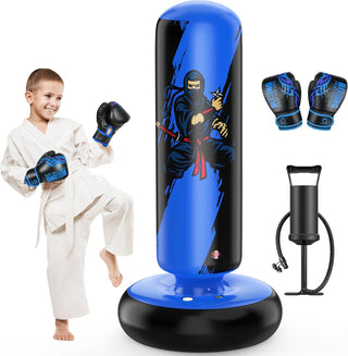 QPAU Durable Kids Punching Bag with Gloves