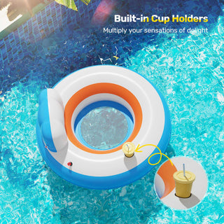 QPAU 2 Grip Handles Inflatable Pool Float