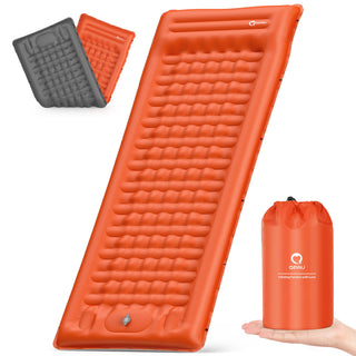 QPAU Camping Sleeping Pad - 76''x26'' with Built-in Foot Pump