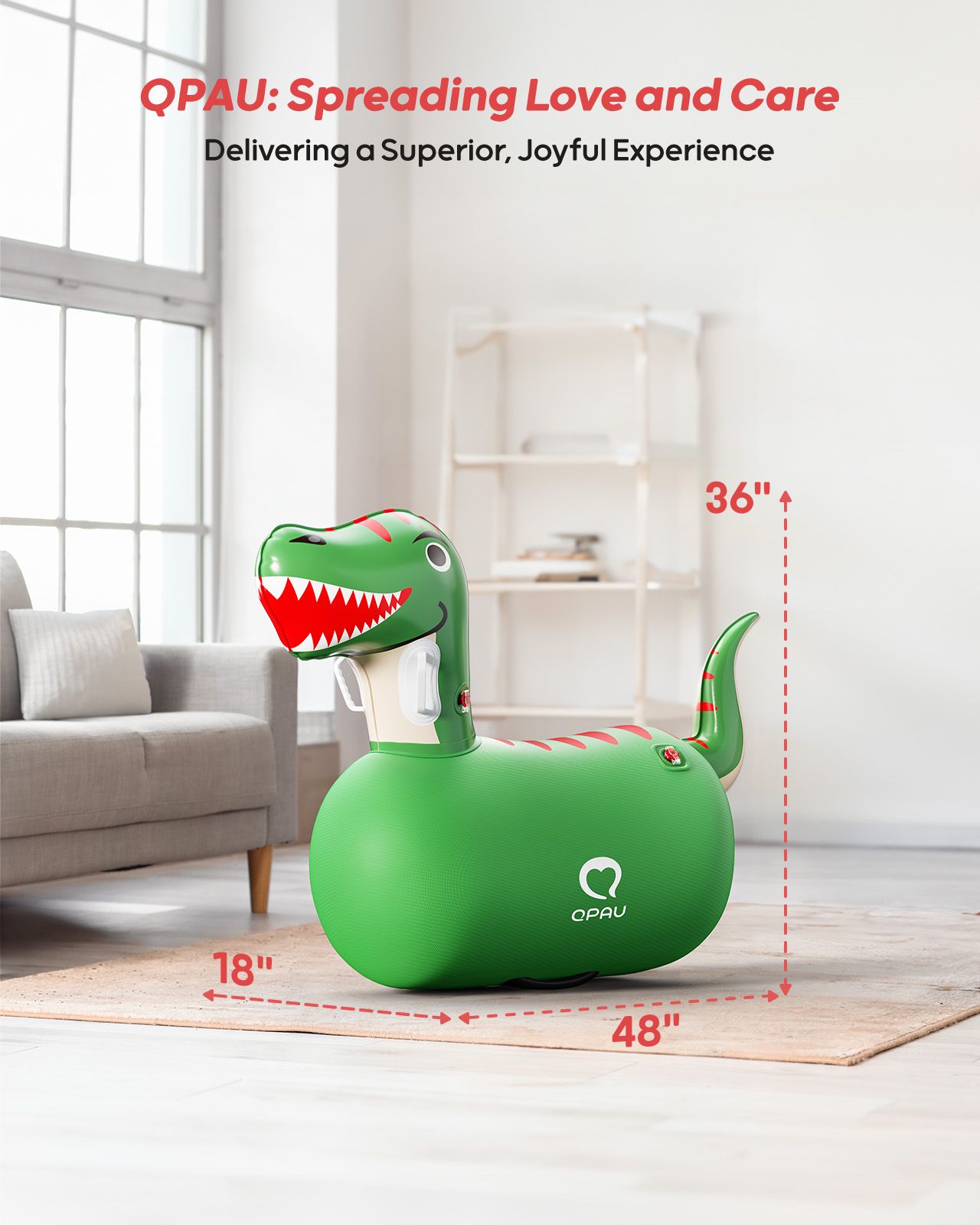 Giant Inflatable Dinosaur Bouncy Toy - Dual Hoppers - QPAU