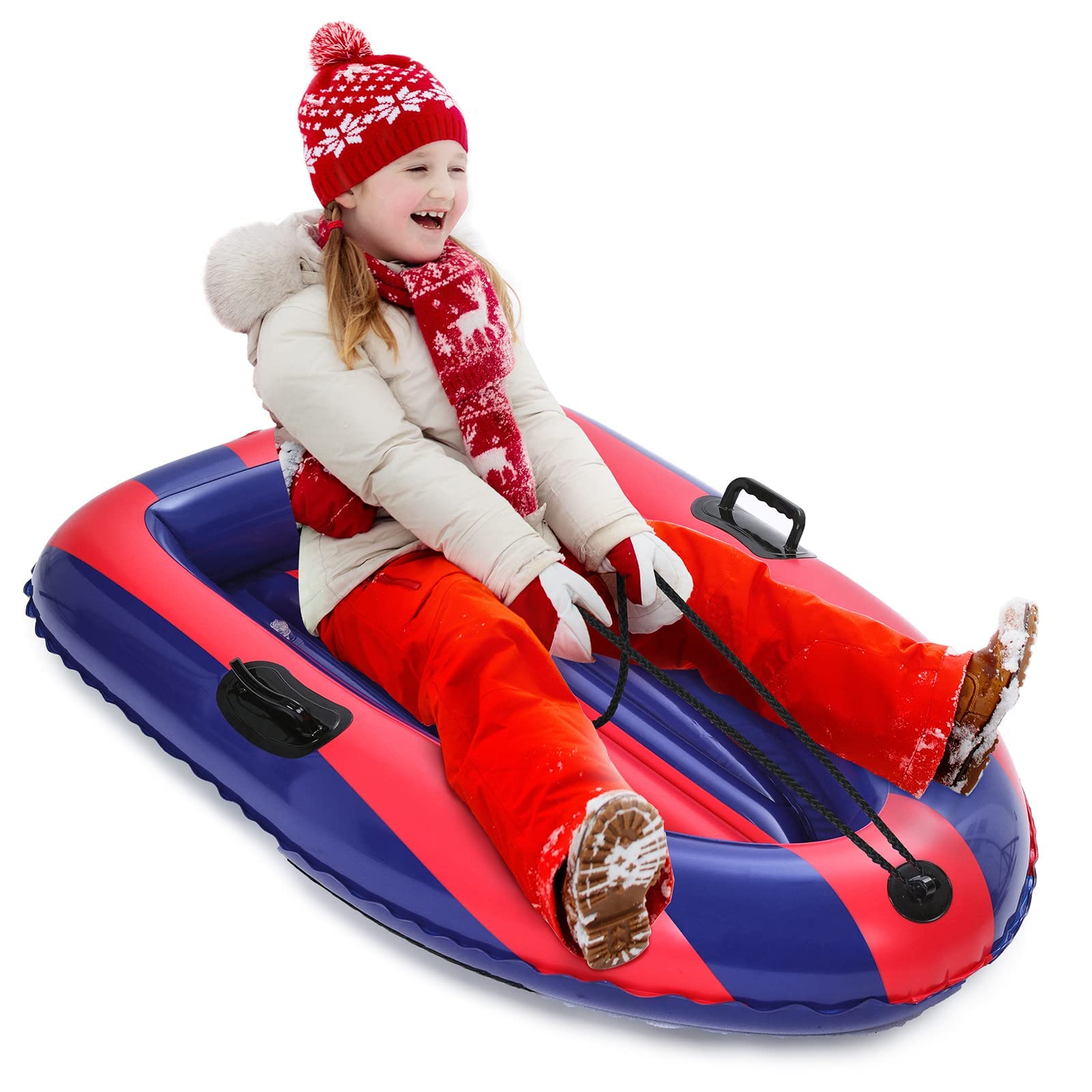 Inflatable Snow Sled with Handles - QPAU