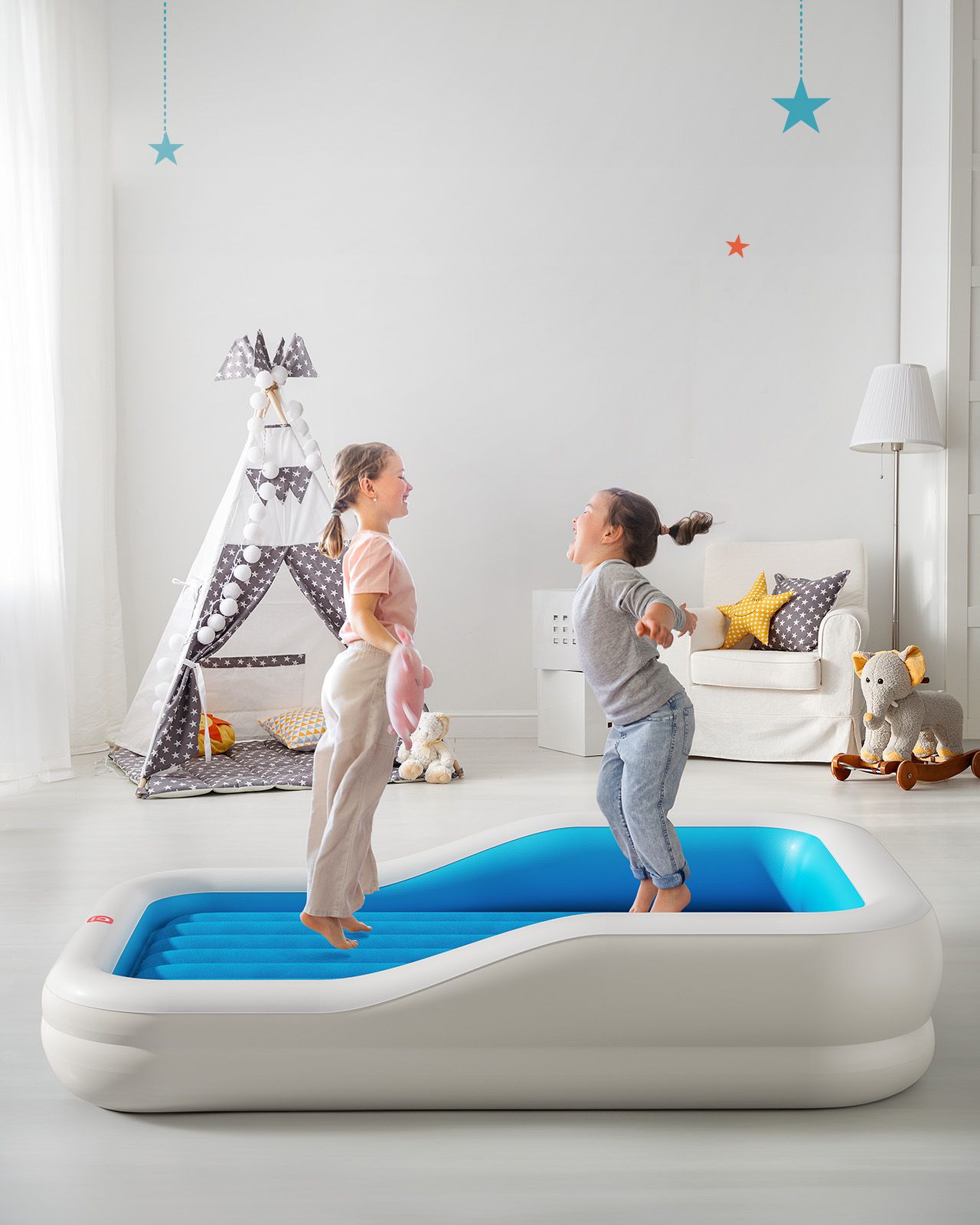 Large Inflatable Toddler Travel Bed - QPAU