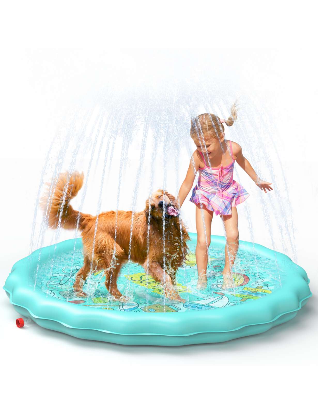 QPAU 67" Splash Pad for Dogs & Kids - QPAU