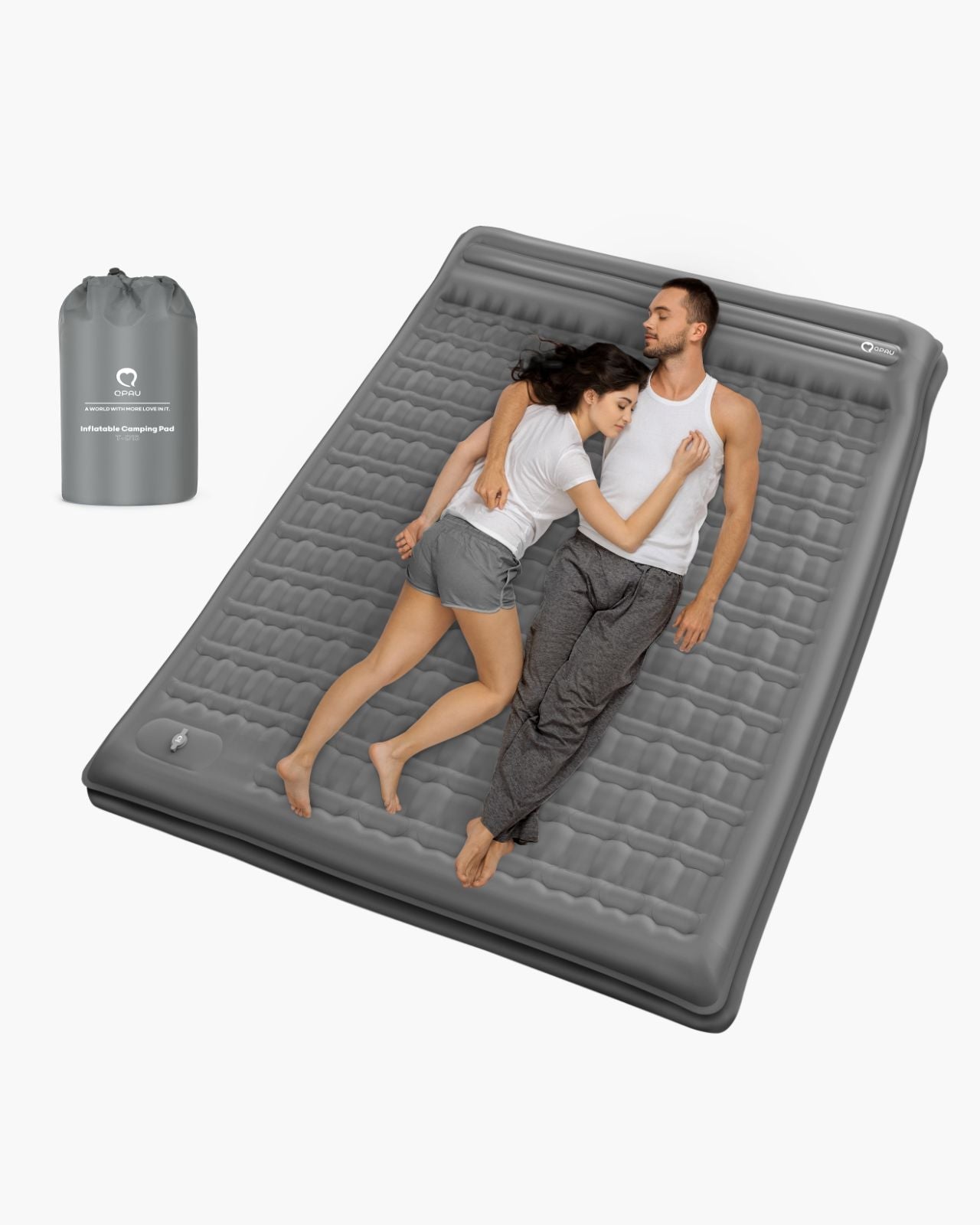 2 Person Camping Sleeping Pad with Built in Foot Pump