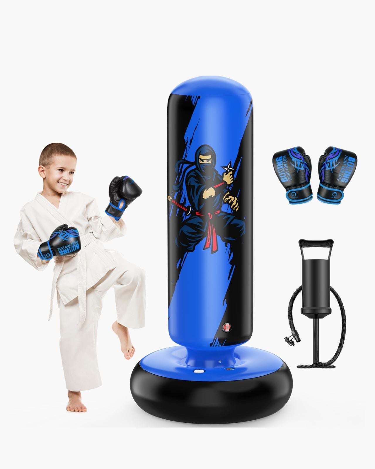 Punching bag with gloves for kids online