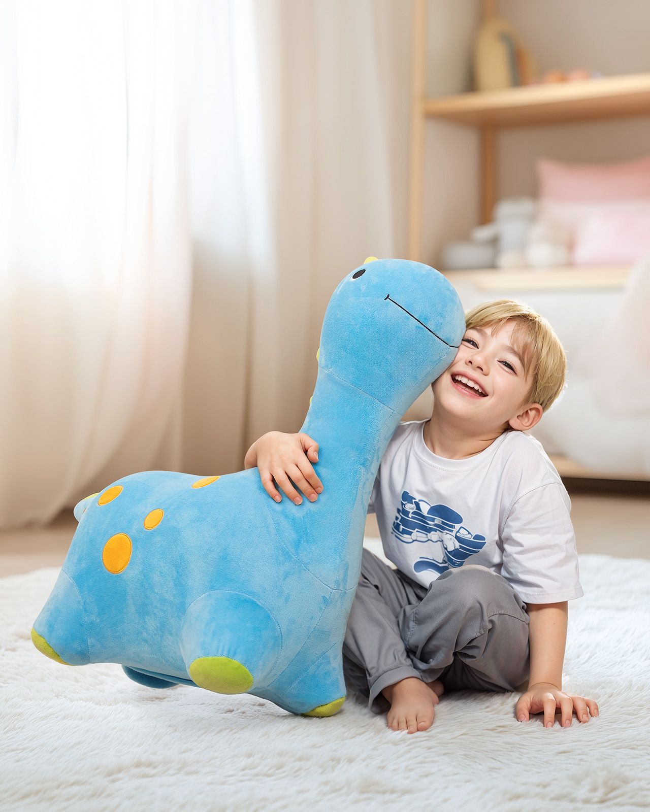 QPAU Inflatable Dinosaur Bouncy Horse