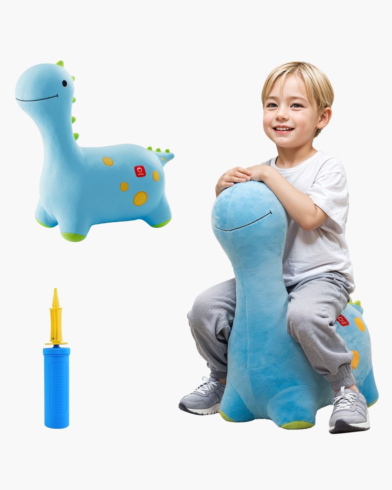 QPAU Inflatable Dinosaur Bouncy Horse - QPAU