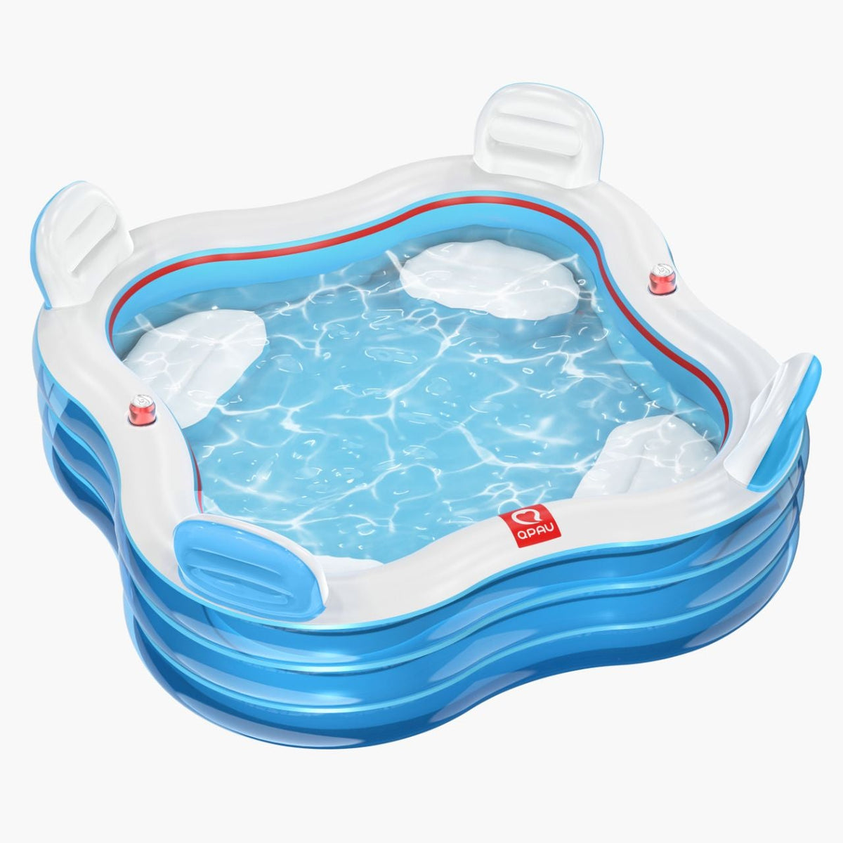 Inflatable Swimming Pool with Seats and Backrests