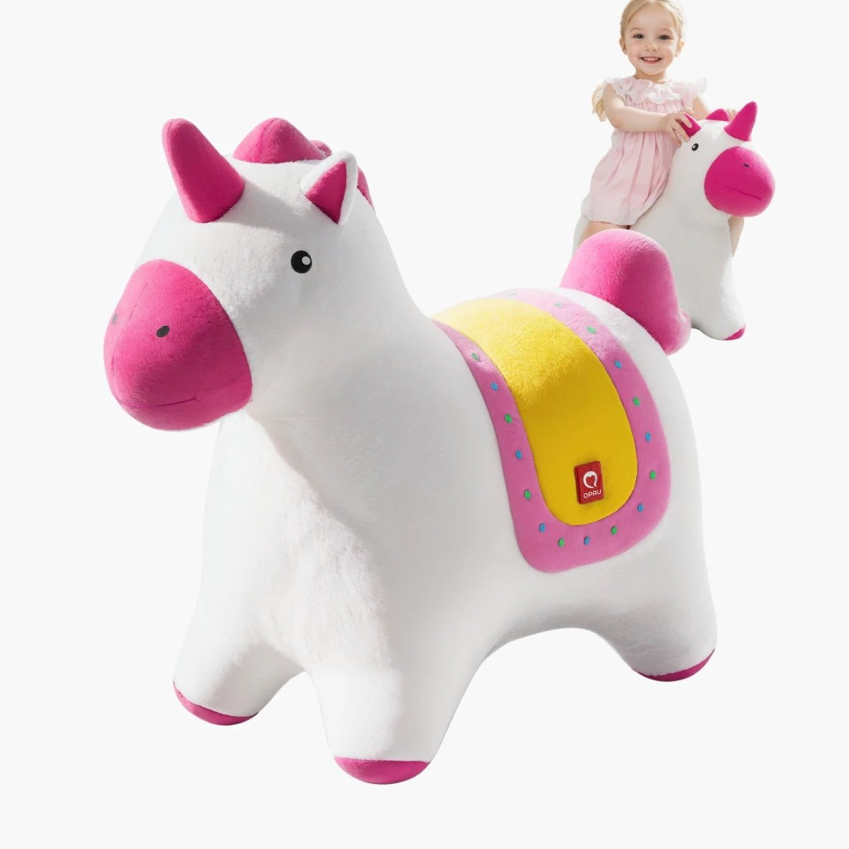 QPAU Inflatable Unicorn Bouncy Horse