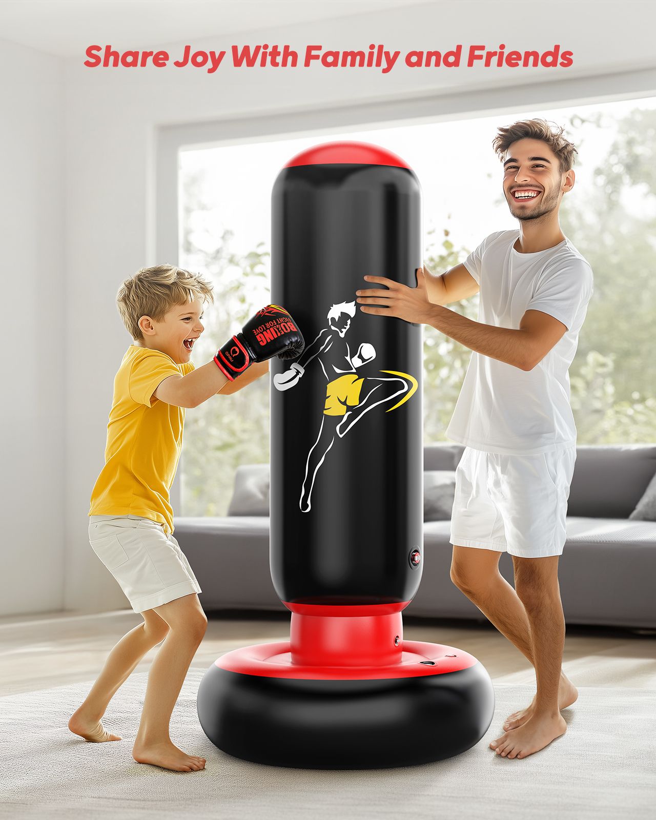 QPAU Larger Stable Punching Bag for Kids - QPAU