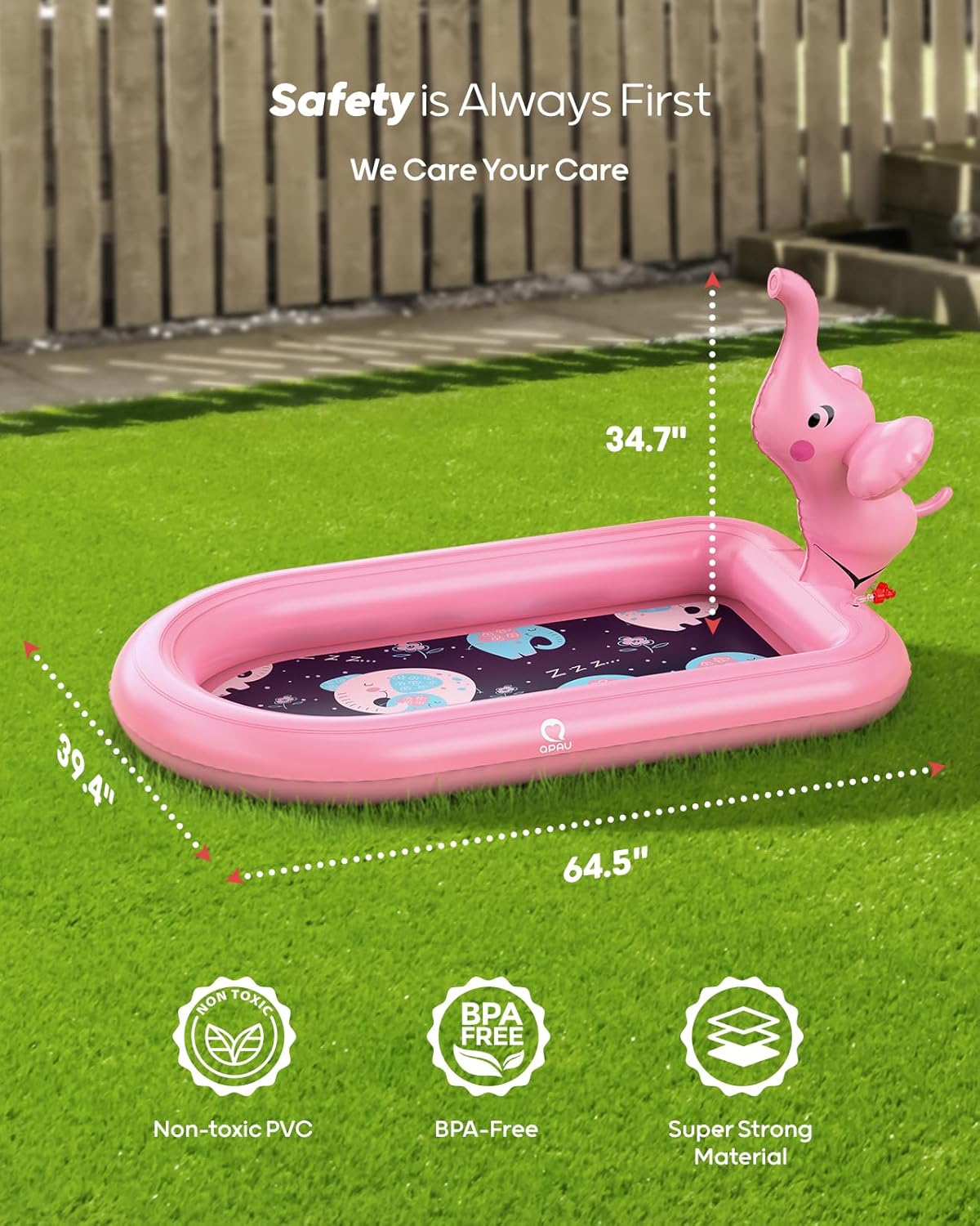 QPAU Splash Pads for Toddlers 1 - 3 - QPAU