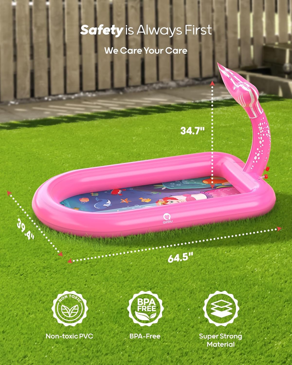 QPAU Splash Pads for Toddlers 1 - 3 - QPAU