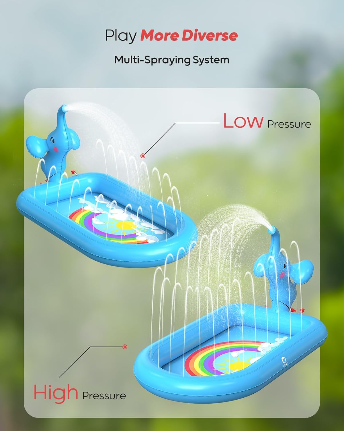 QPAU Splash Pads for Toddlers 1 - 3 - QPAU