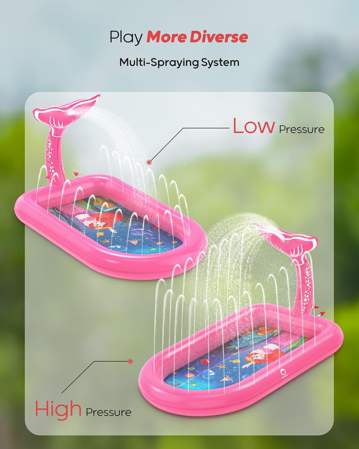 QPAU Splash Pads for Toddlers 1 - 3 - QPAU