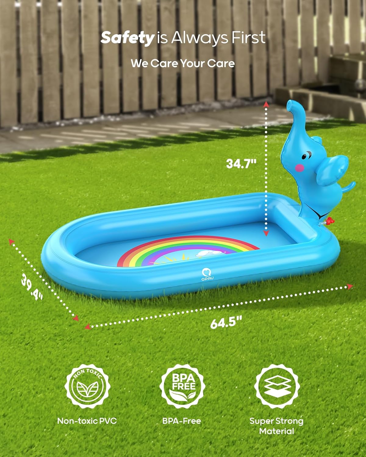 QPAU Splash Pads for Toddlers 1 - 3 - QPAU