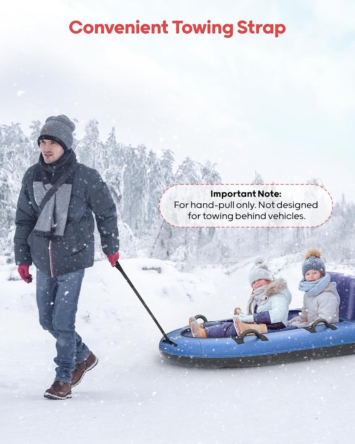 Snow Sled with Premium Canvas Cover - QPAU