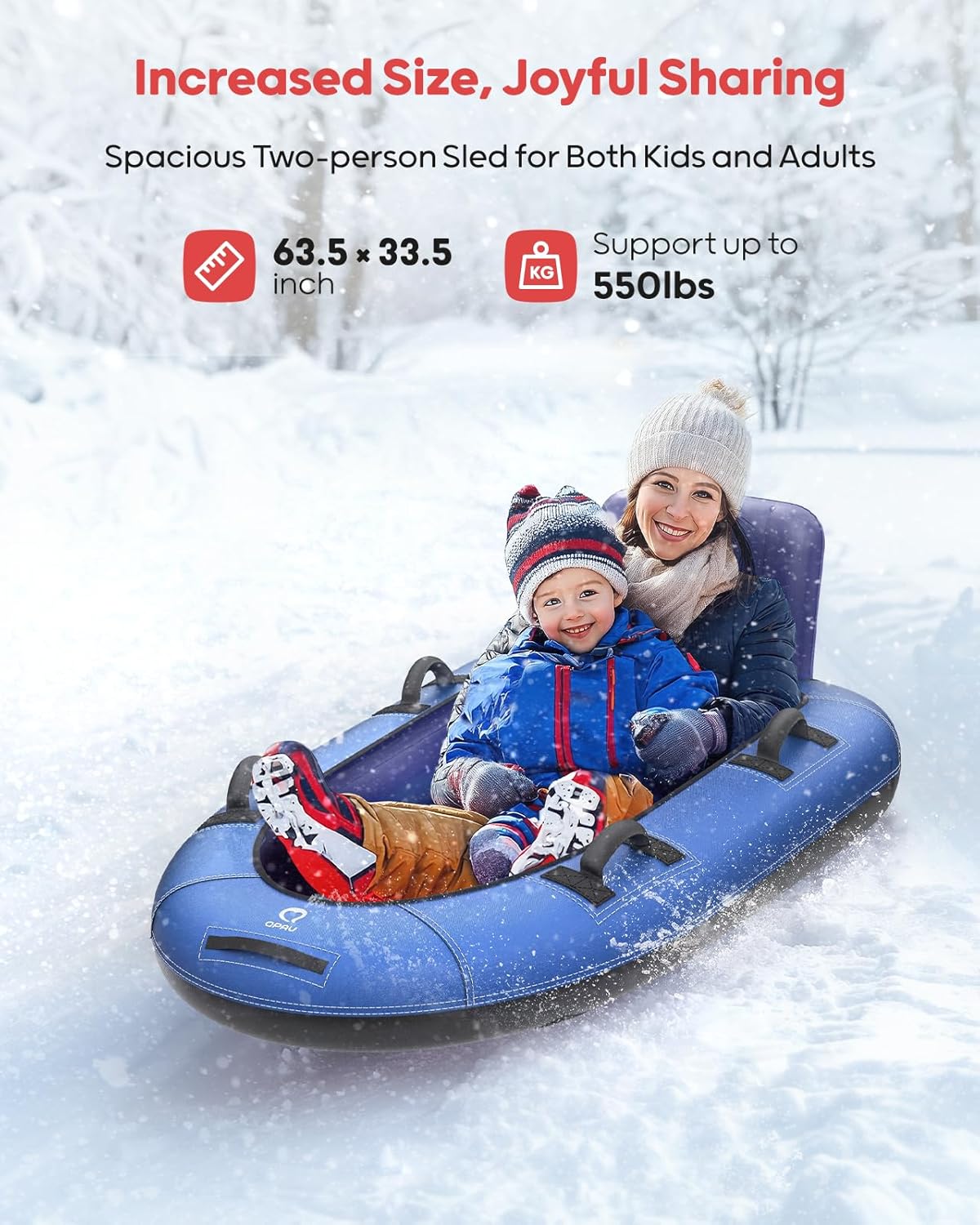 Snow Sled with Premium Canvas Cover - QPAU