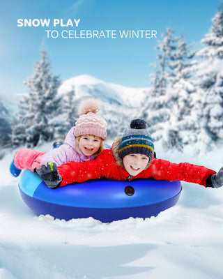 35" Inflatable Snow Tube for Toddlers & Kids - Blue - QPAUSTORE